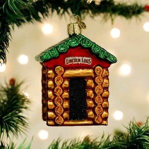 Lincoln Logs Christmas Ornament with Keepsake Box | Old World Christmas | NWT